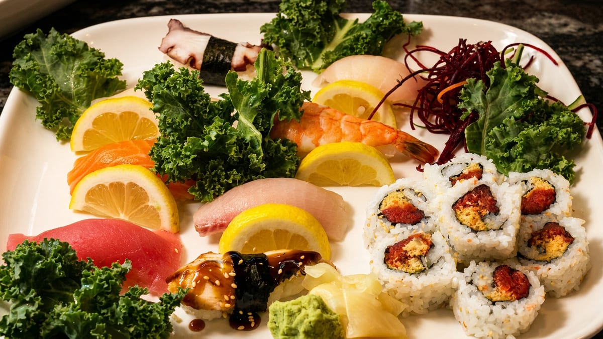 Chef's choice rolls and sashimi