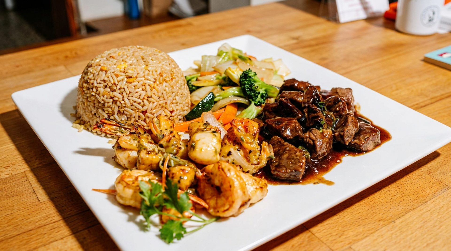 Hibachi lunch plates