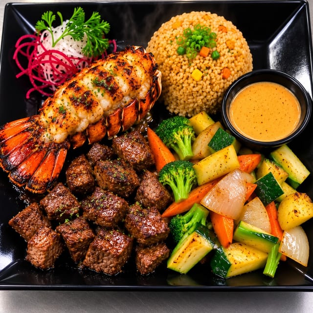 Hibachi Steak & Lobster.