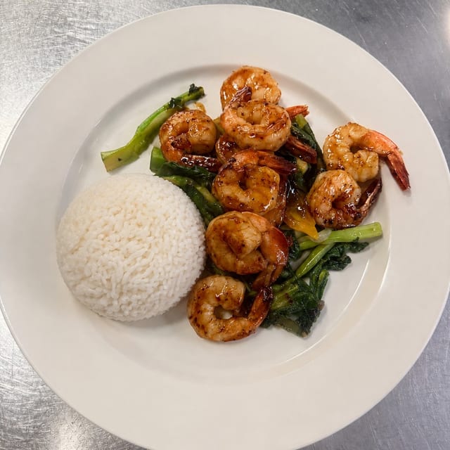 L. Shrimp Teriyaki.