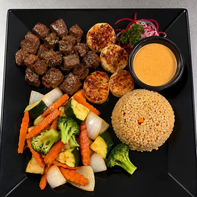 Hibachi Steak & Scallop.