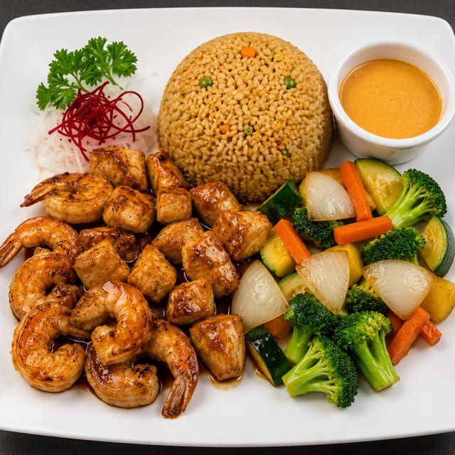 L. Hibachi Chicken & Shrimp.