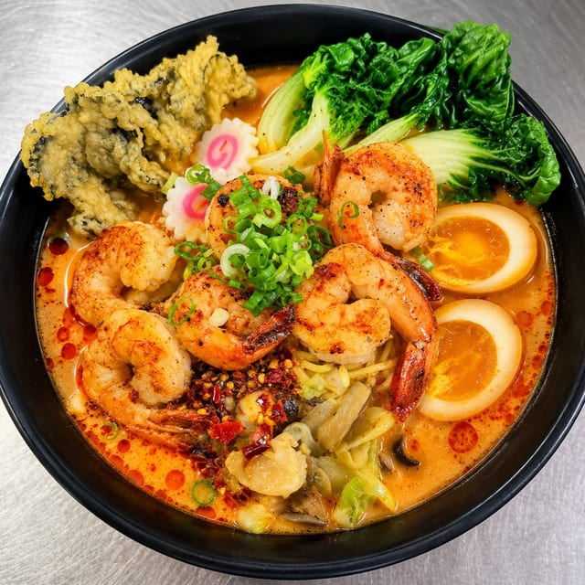 Grilled Shrimp or Tempura Ramen.