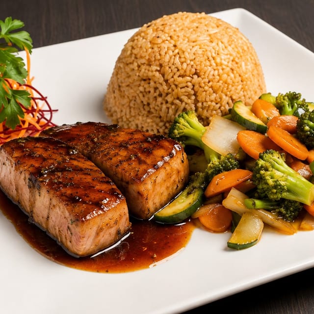 Hibachi Tuna Steak.
