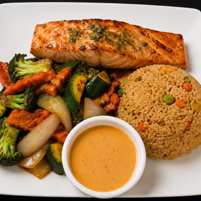 L. Hibachi Salmon.