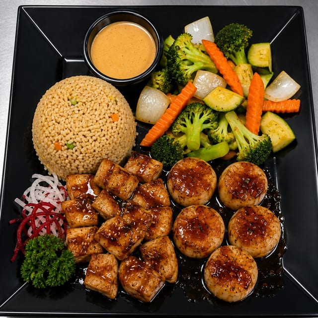 Hibachi Chicken & Scallop.