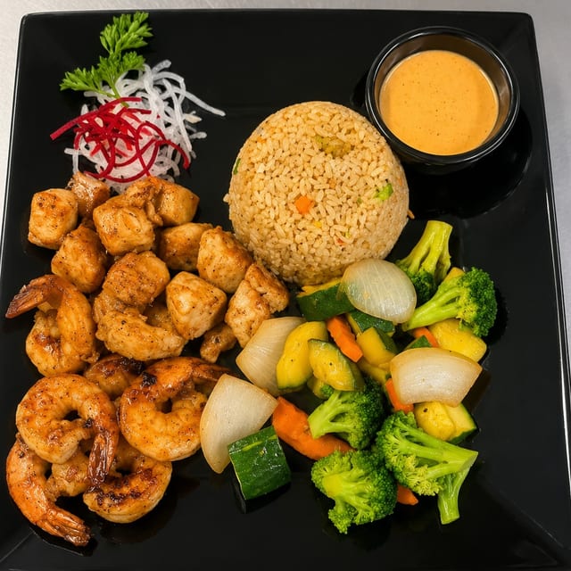 Hibachi Chicken & Shrimp.